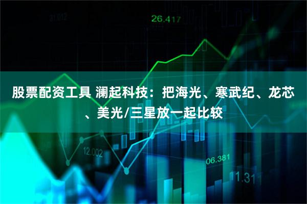 股票配资工具 澜起科技：把海光、寒武纪、龙芯、美光/三星放一起比较